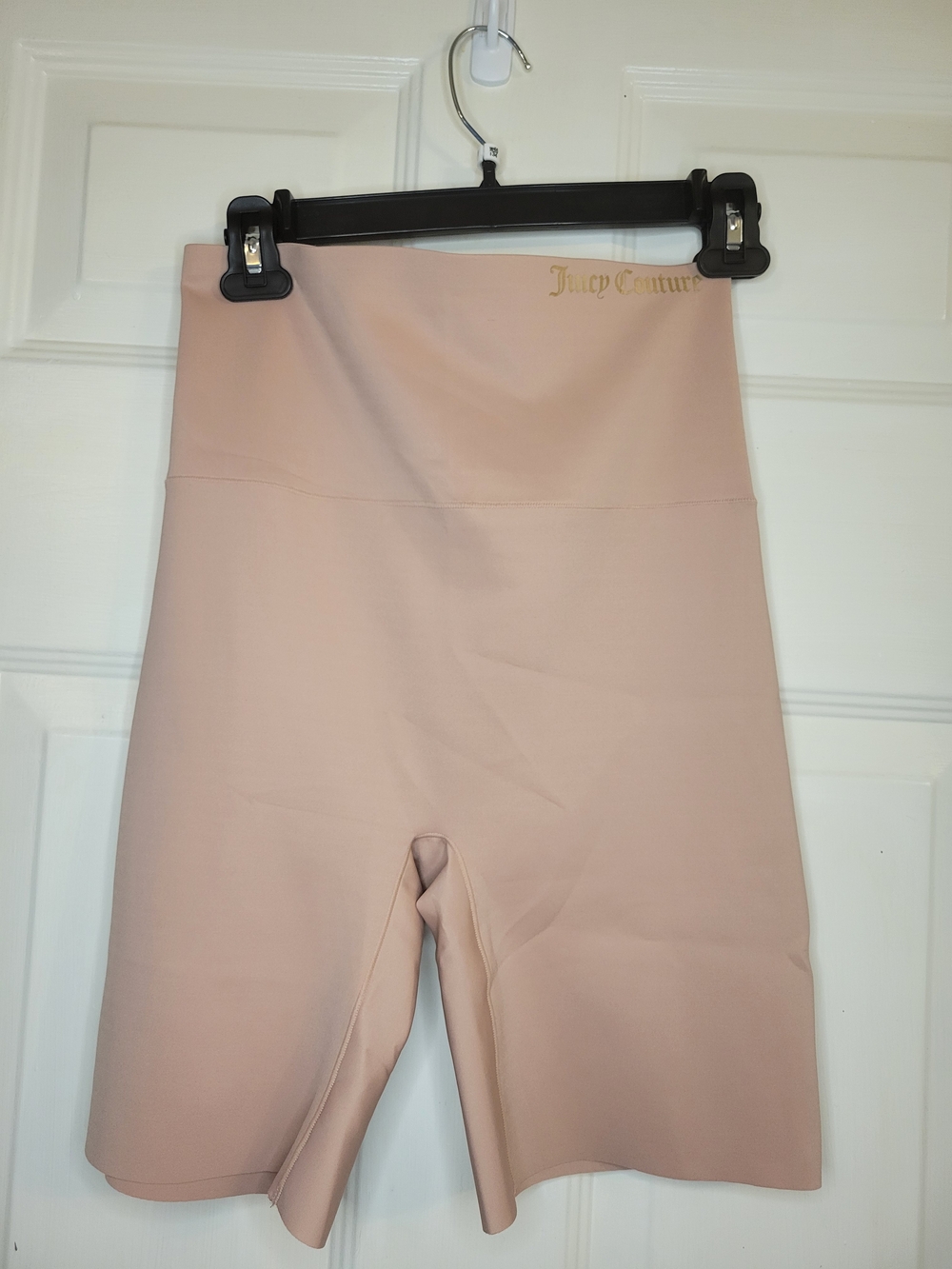 Juicy Couture High-Waist Shaping Shorts - Blush Pink Womens XL.
